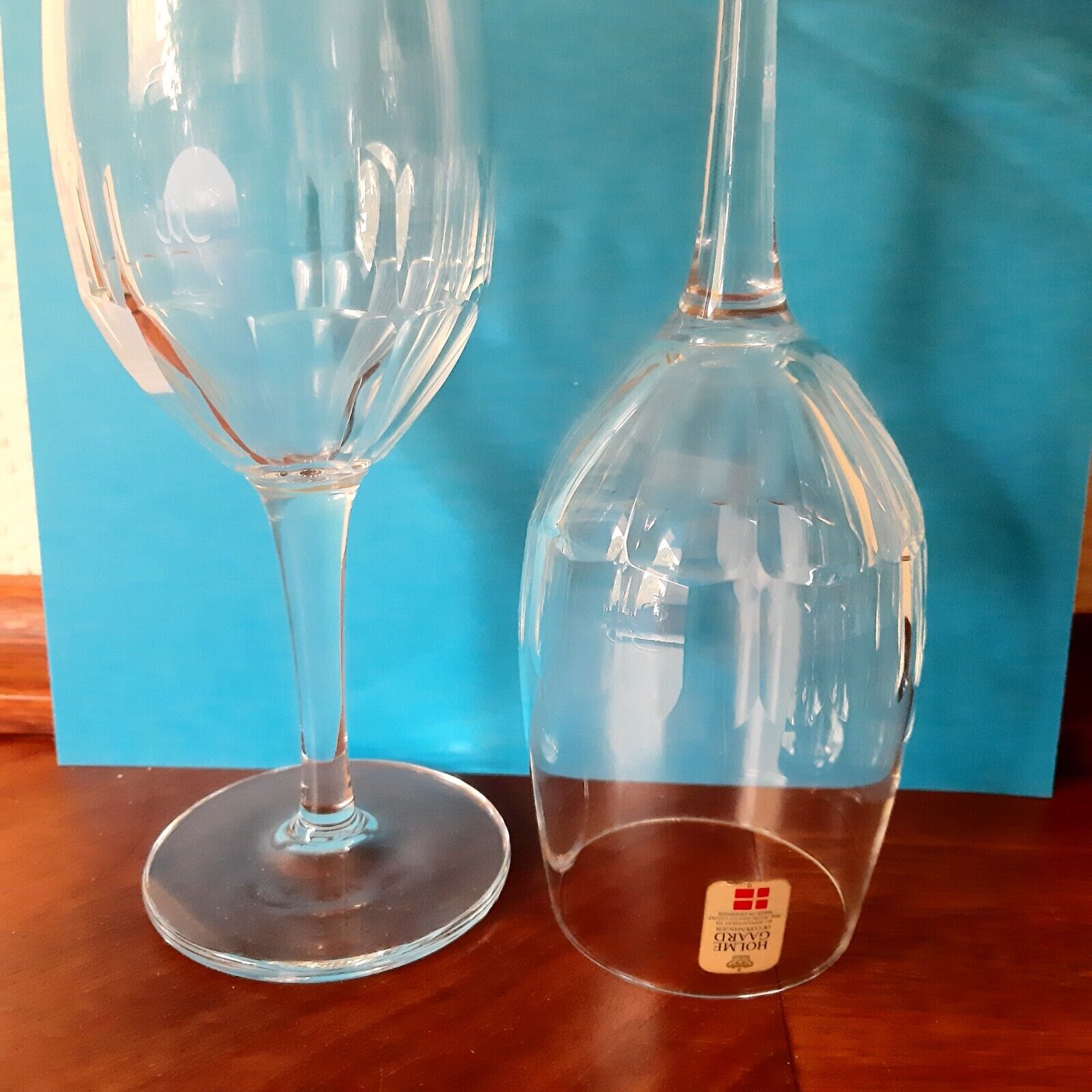 Set of 2 EGHOLM Red Wine Glasses  Christer Holmgren HOLMEGAARD 1968-1973