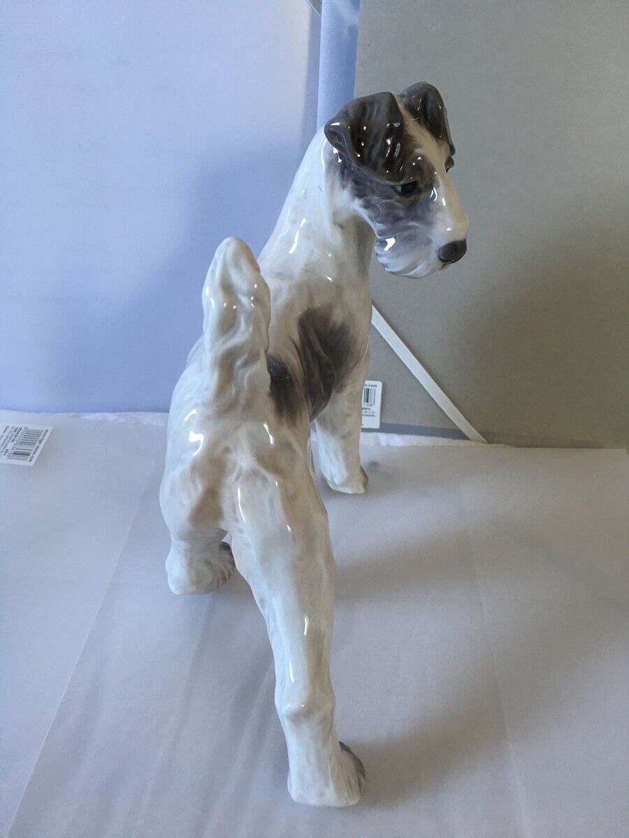 Dahl Jensen Figurine 1001 Wire Haired Fox Terrier Dog Royal Copenhagen