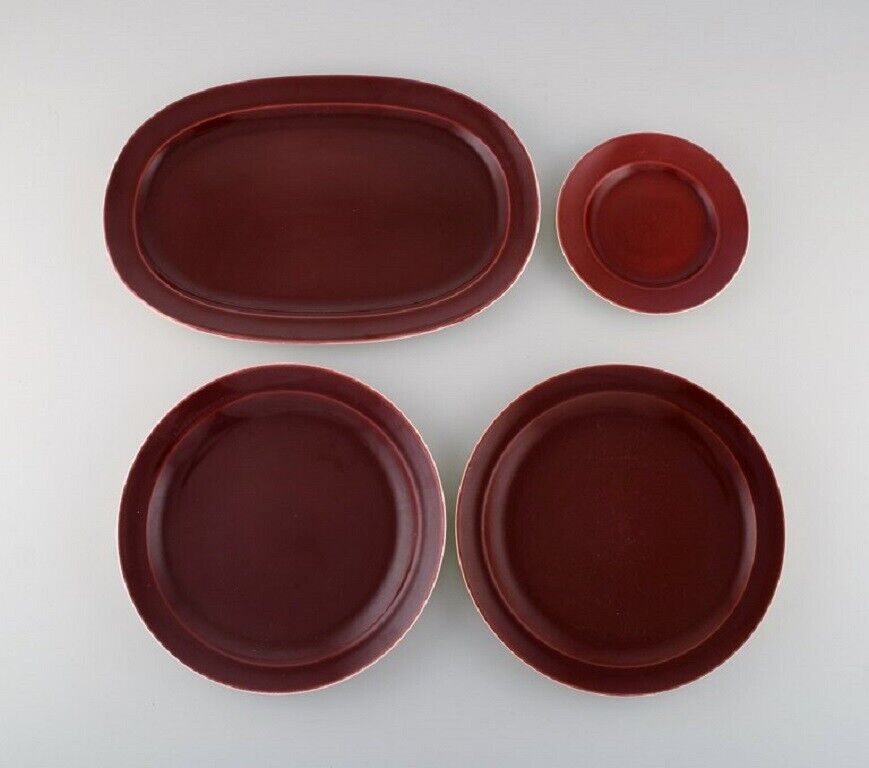 Royal Copenhagen / Aluminia Confetti plate and three large dishes