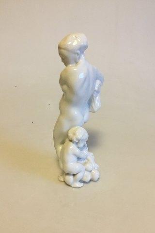 Bing  Grondahl Blanc de Chine Figurine of Woman standing No 4031