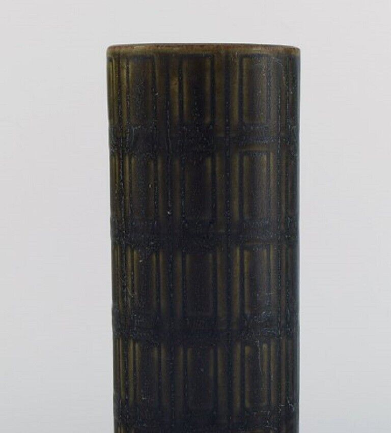 Arabia Finland Vase in glazed in ceramics Beautiful glaze in dark green shades