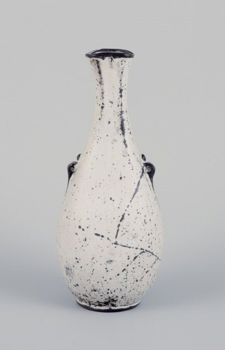 Svend Hammershøi for Kähler Ceramic vase with a narrow neck 1930s