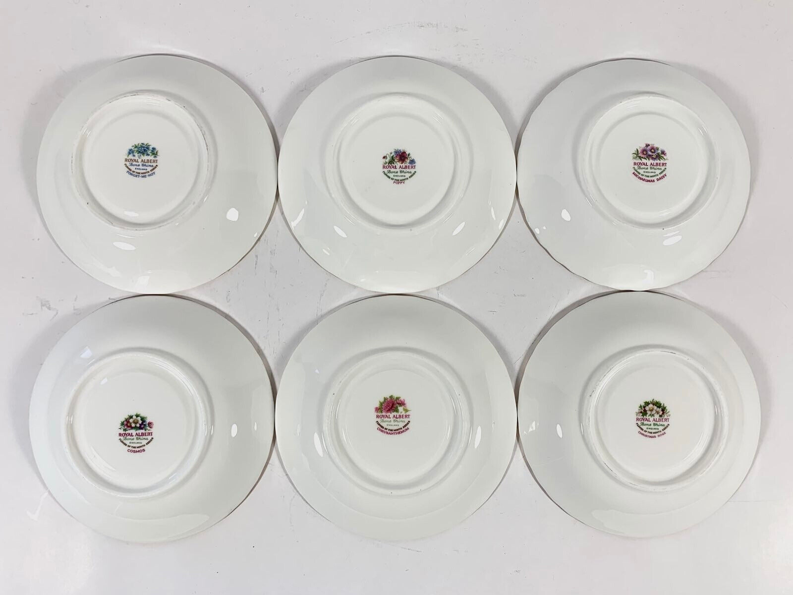 24x Royal Albert Flowers Of The Month Coffee Cup  Saucer With Plates Full Set