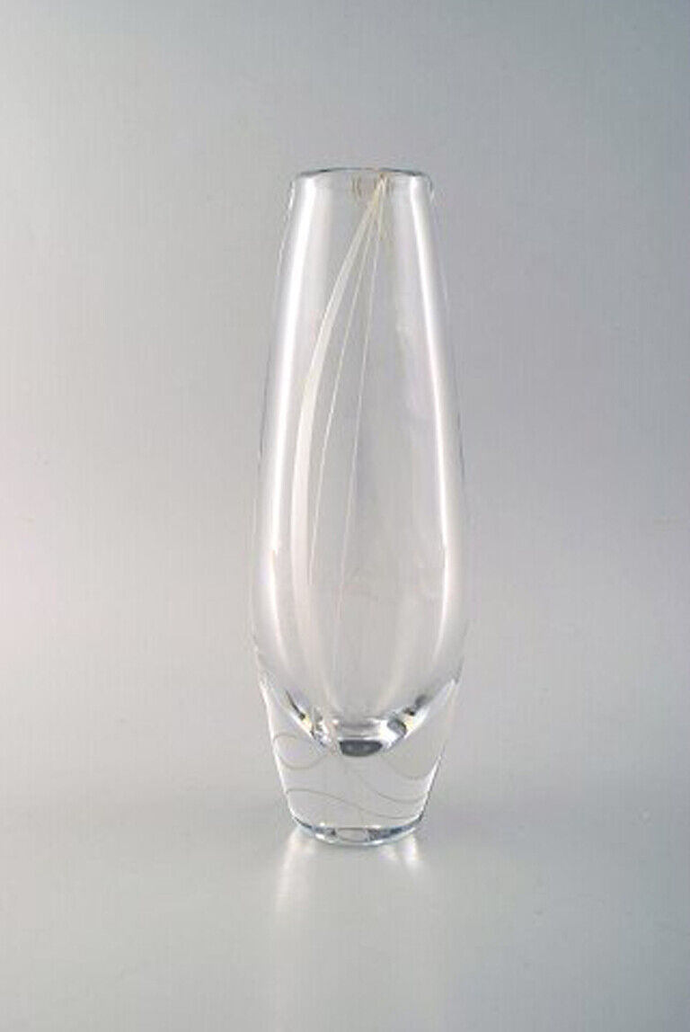 Sven Palmqvist for Orrefors Vase in clear art glass