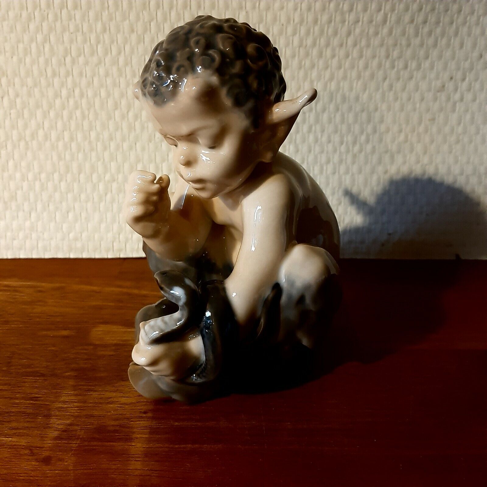 FAUN with SNAKE # 1712 by Chr Thomsen for ROYAL COPENHAGEN 1962