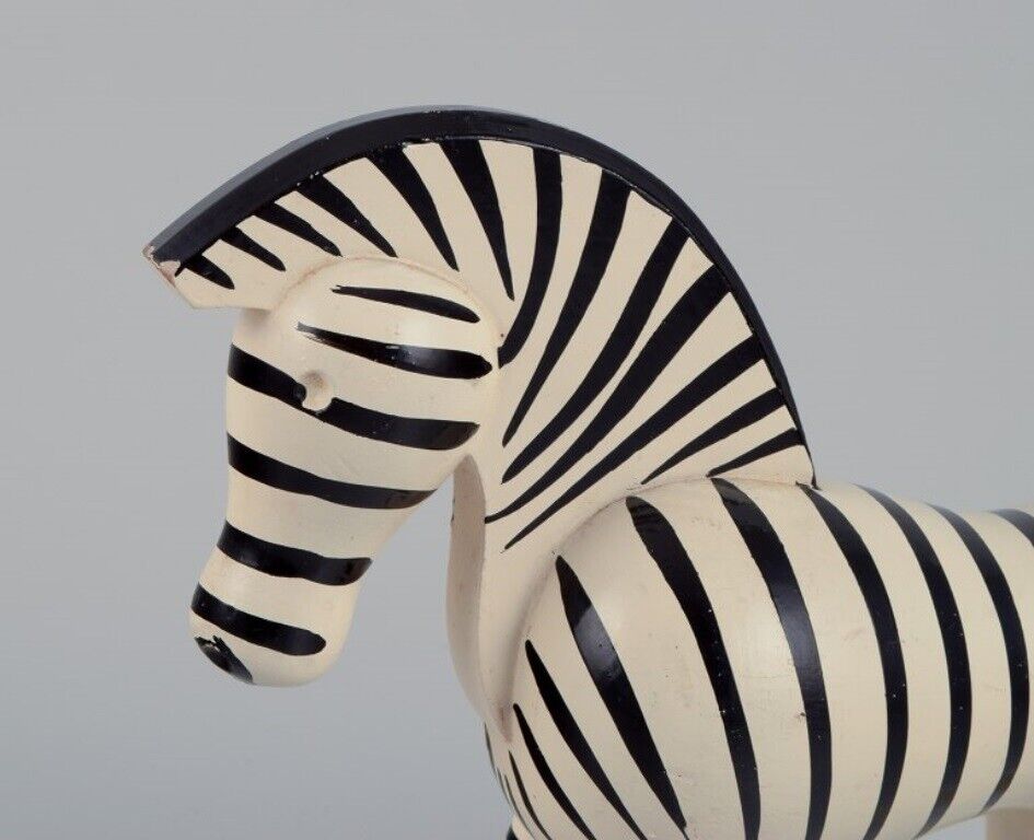 Kay Bojesen well-known Danish designer Wooden figurine of a zebra