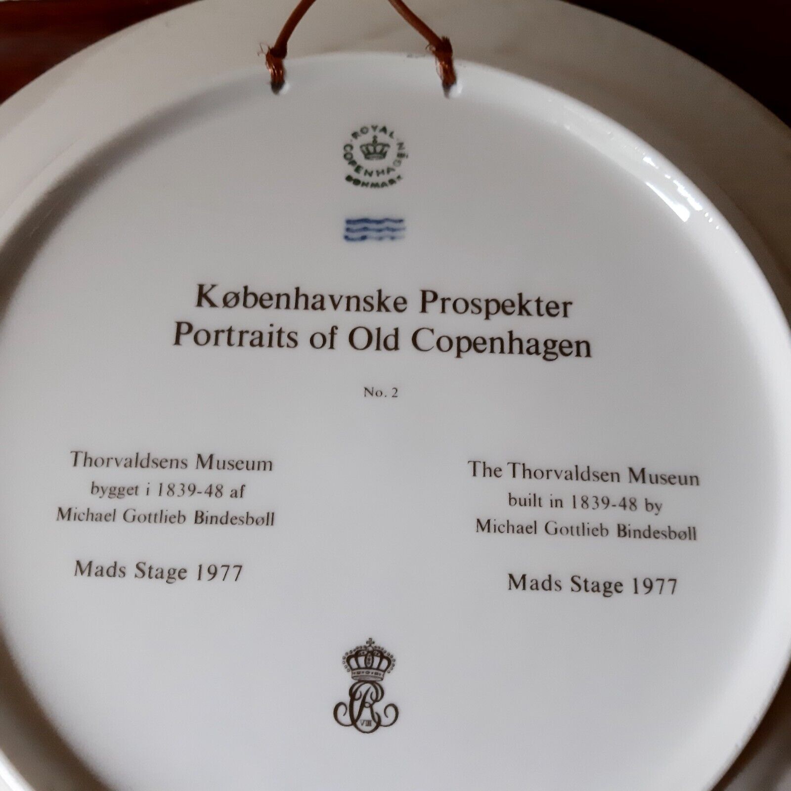 Portraits of Old Copenhagen Plate # 2 ROYAL COPENHAGEN The Thorvaldsen Museum