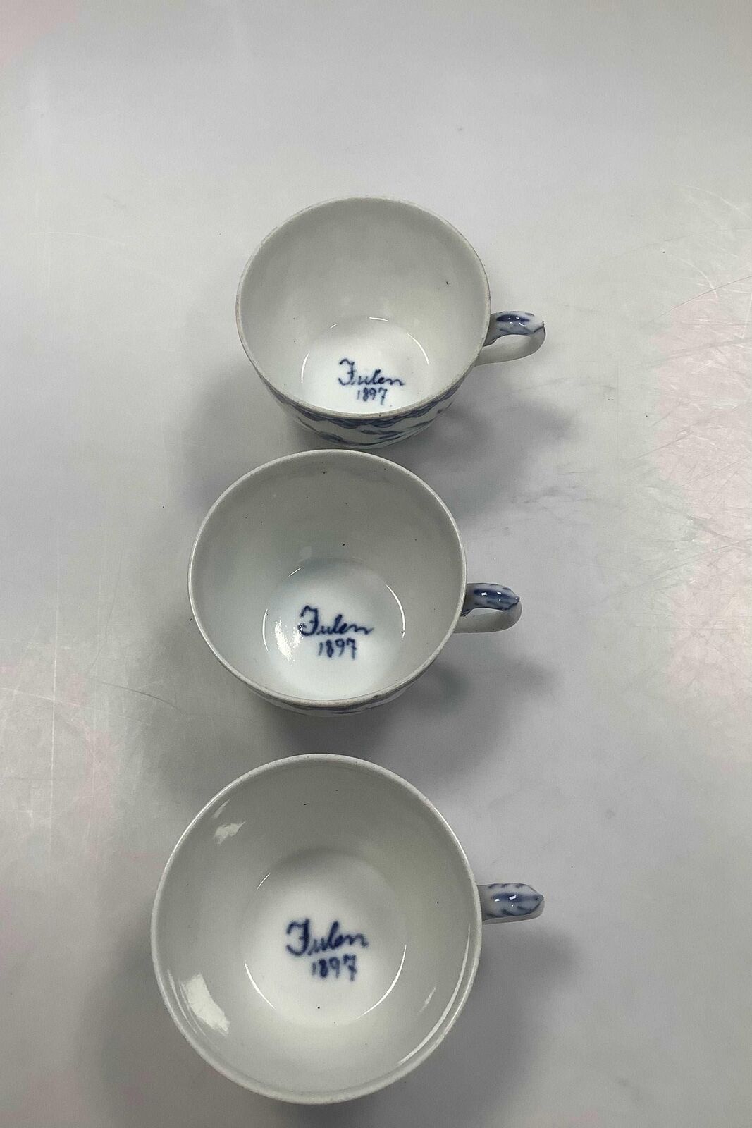 3 Bing and Grondahl Butterfly Large Cups from 1897