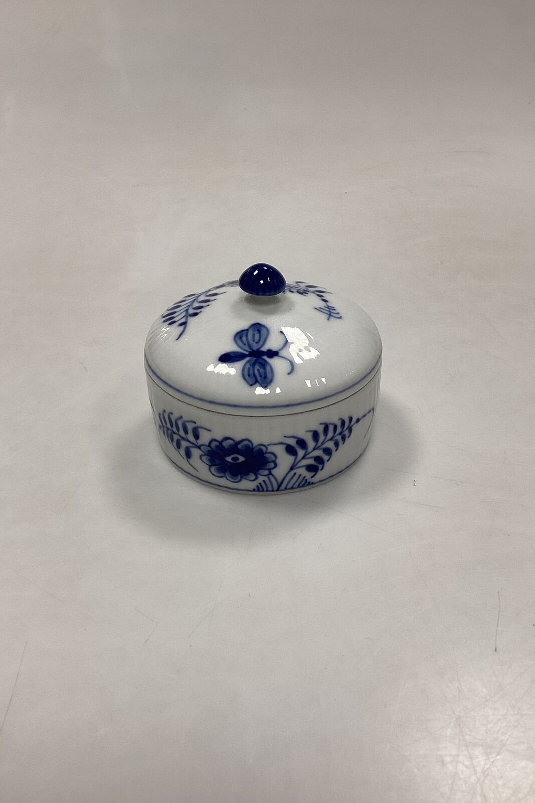 Royal Copenhagen Blue Fluted Bonbonniere with Butterflies