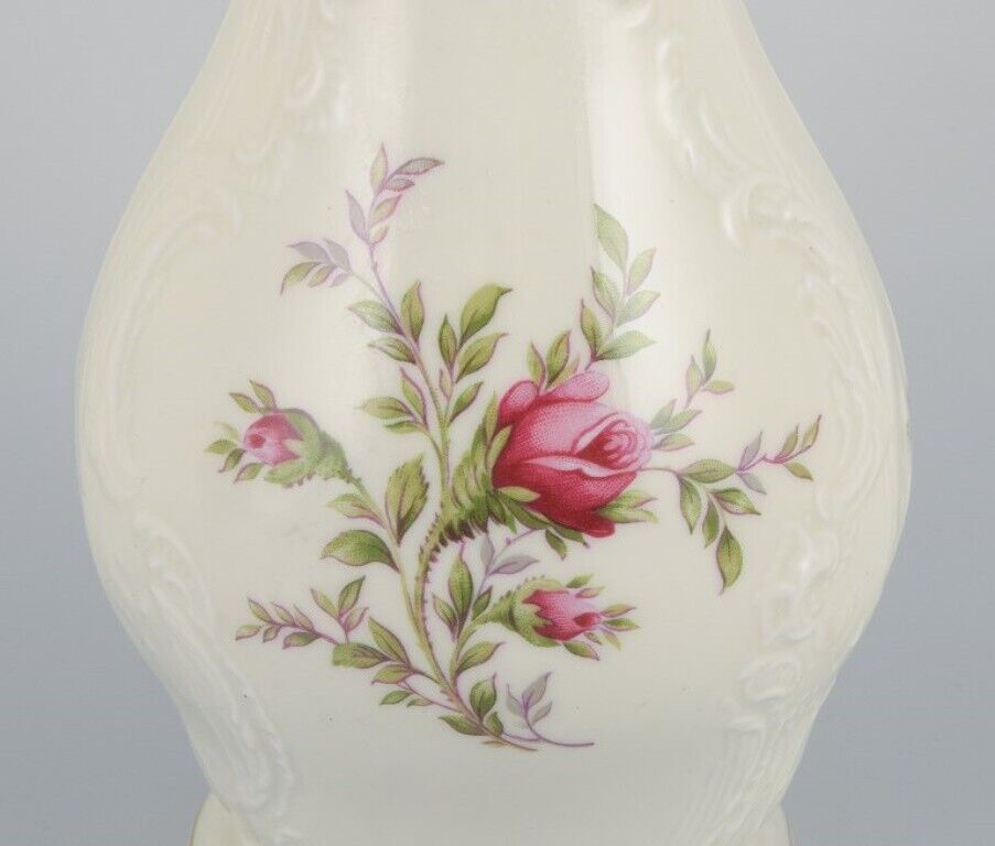 Rosenthal Germany "Sanssouci" cream-colored vase decorated with flowers