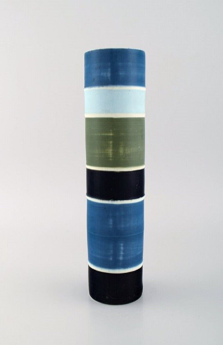 Carl-Harry Stålhane for Rörstrand Large cylindrical Tema vase Mid-20th C