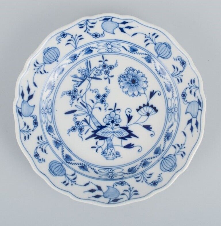 Meissen Germany four Blue Onion pattern plates Ca 1900