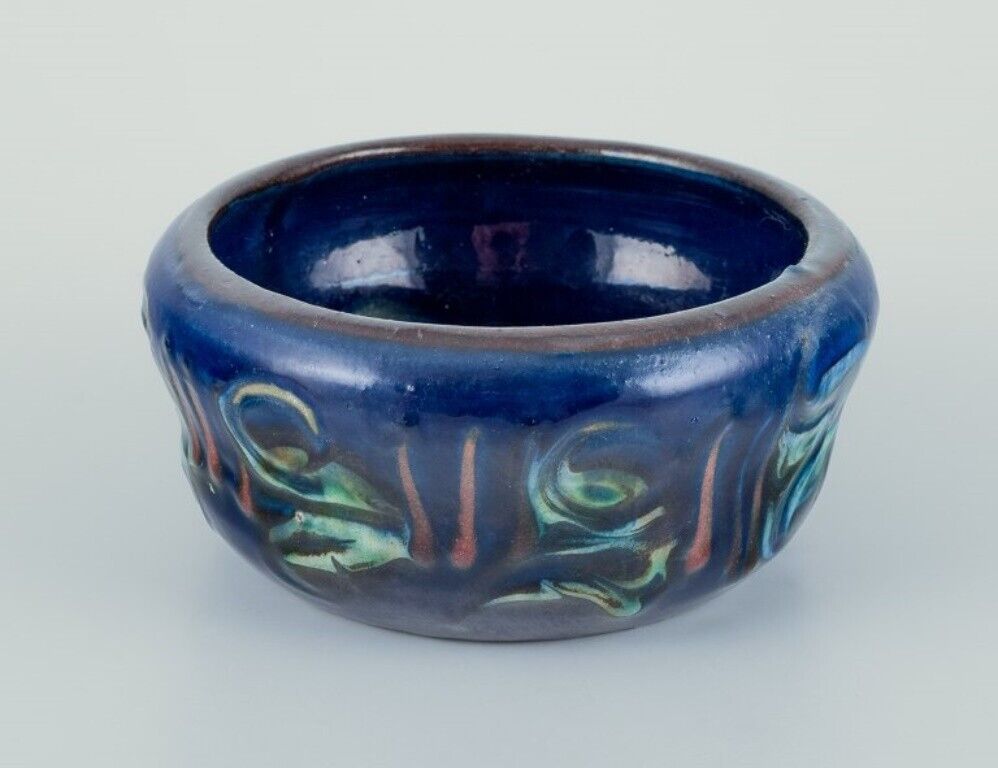 Nils Kähler for Kähler Small ceramic bowl and small vase with turquoise glaze