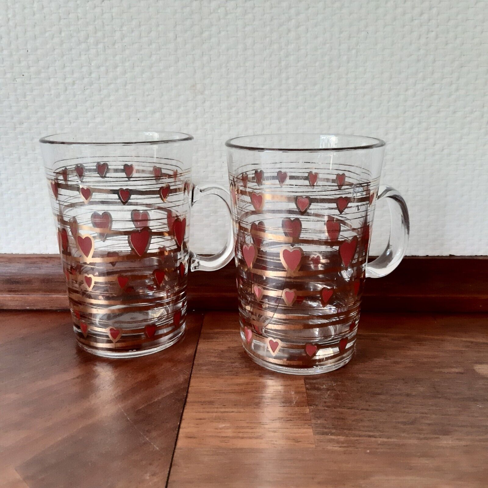 2 x CRYSTAL CHRISTMAS 2004 ANNUAL HOT DRINK GLASSES HOLMEGAARD Peter Svarrer