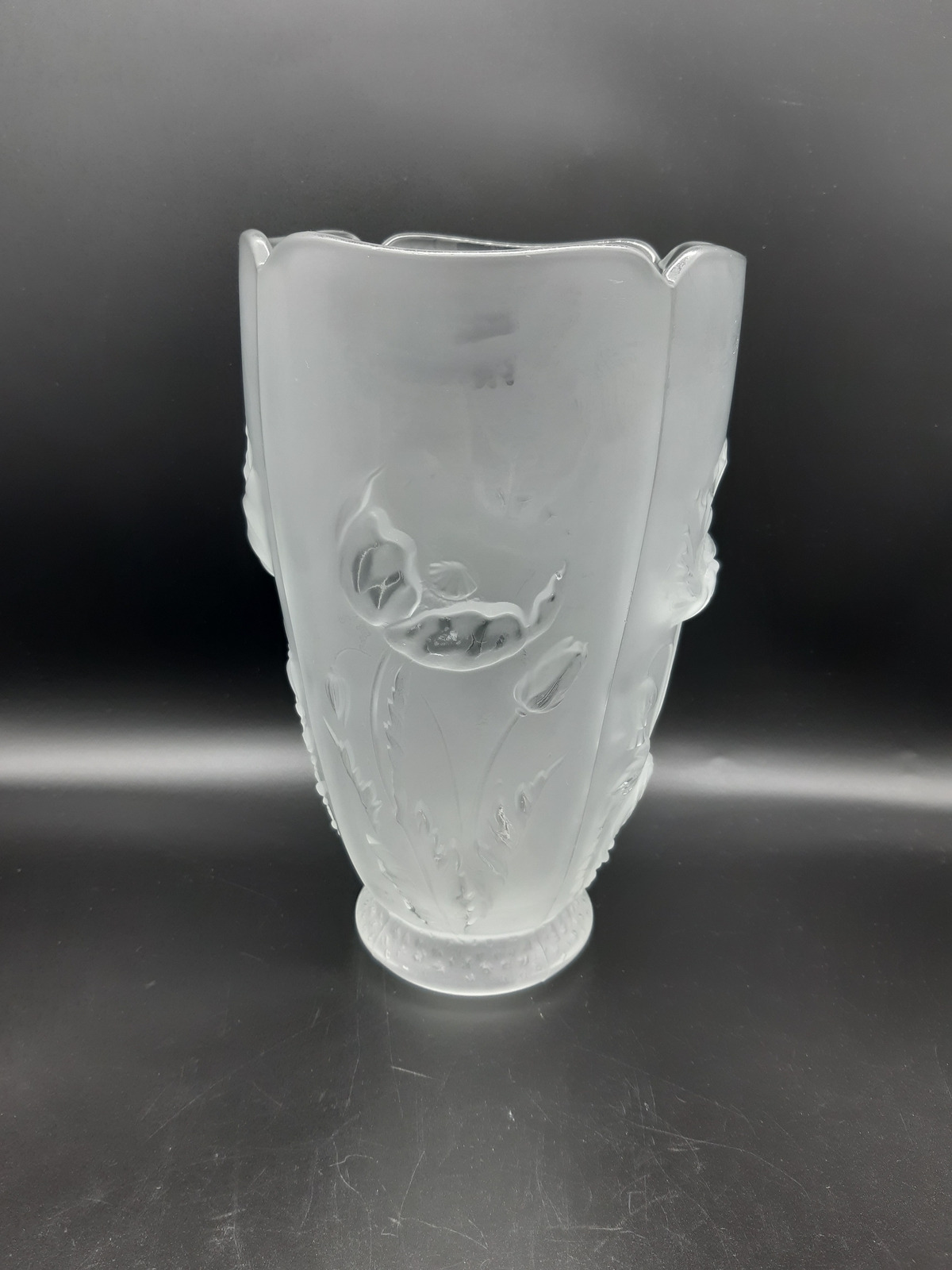 Barolac Josef Inwald Poppy frozen glass vase