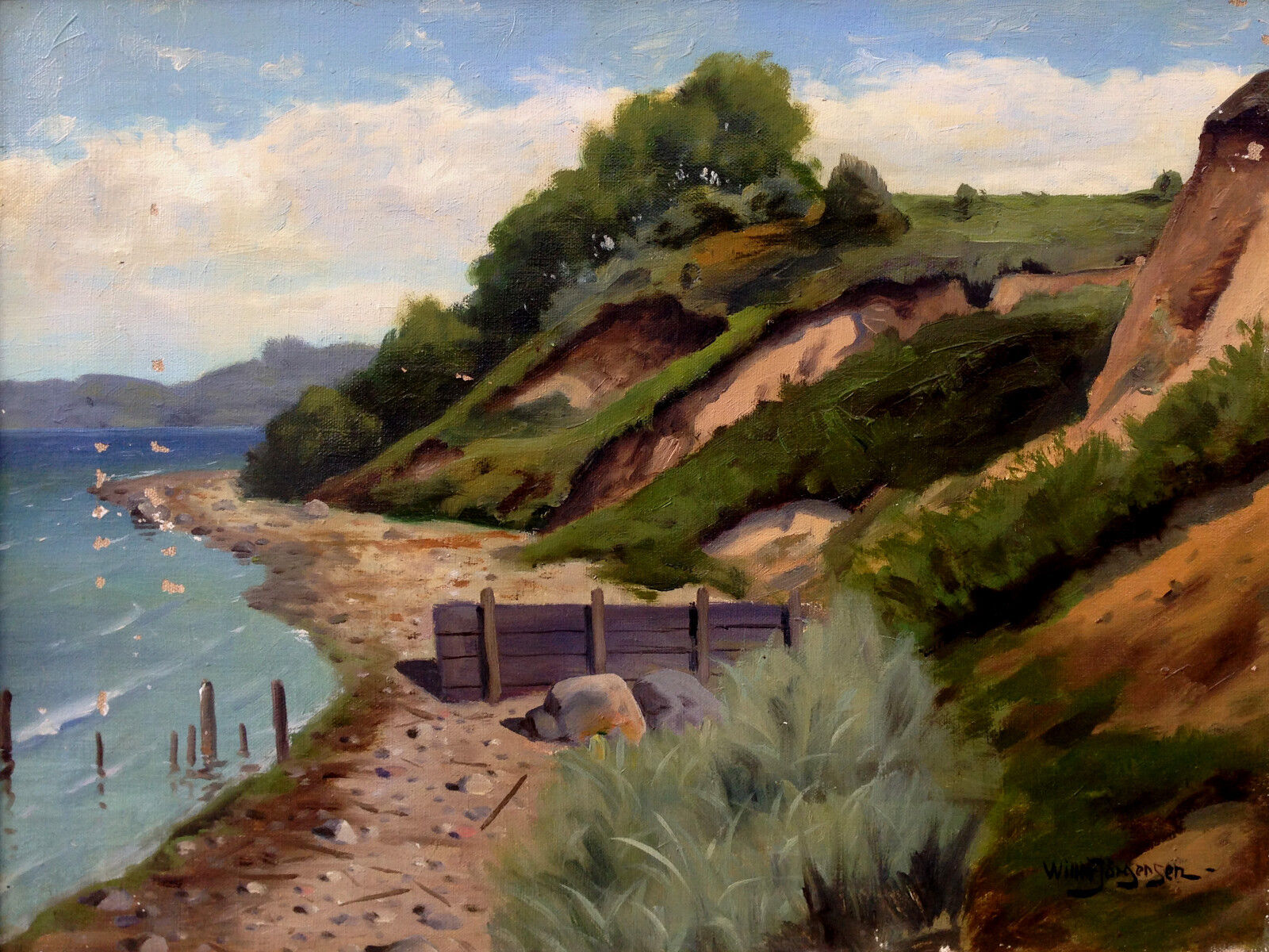 Willer Jorgensen (1897-1956): SANDY CLIFFS Beautiful frame