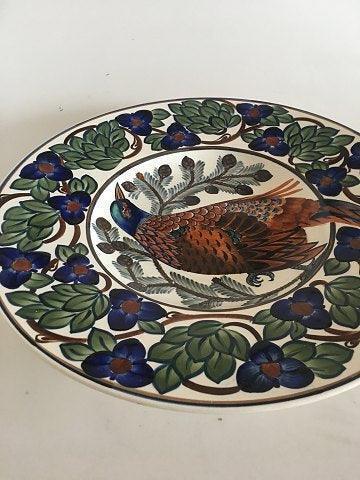 Aluminia Earthenware Round Dish / Bowl No 581/300 with Bird Motif