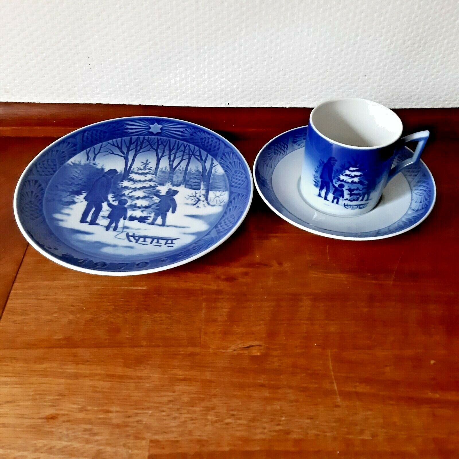 1979 TRIO SET Cup Saucer  Plate CHRISTMAS SERIE by Royal Copenhagen Fact 1