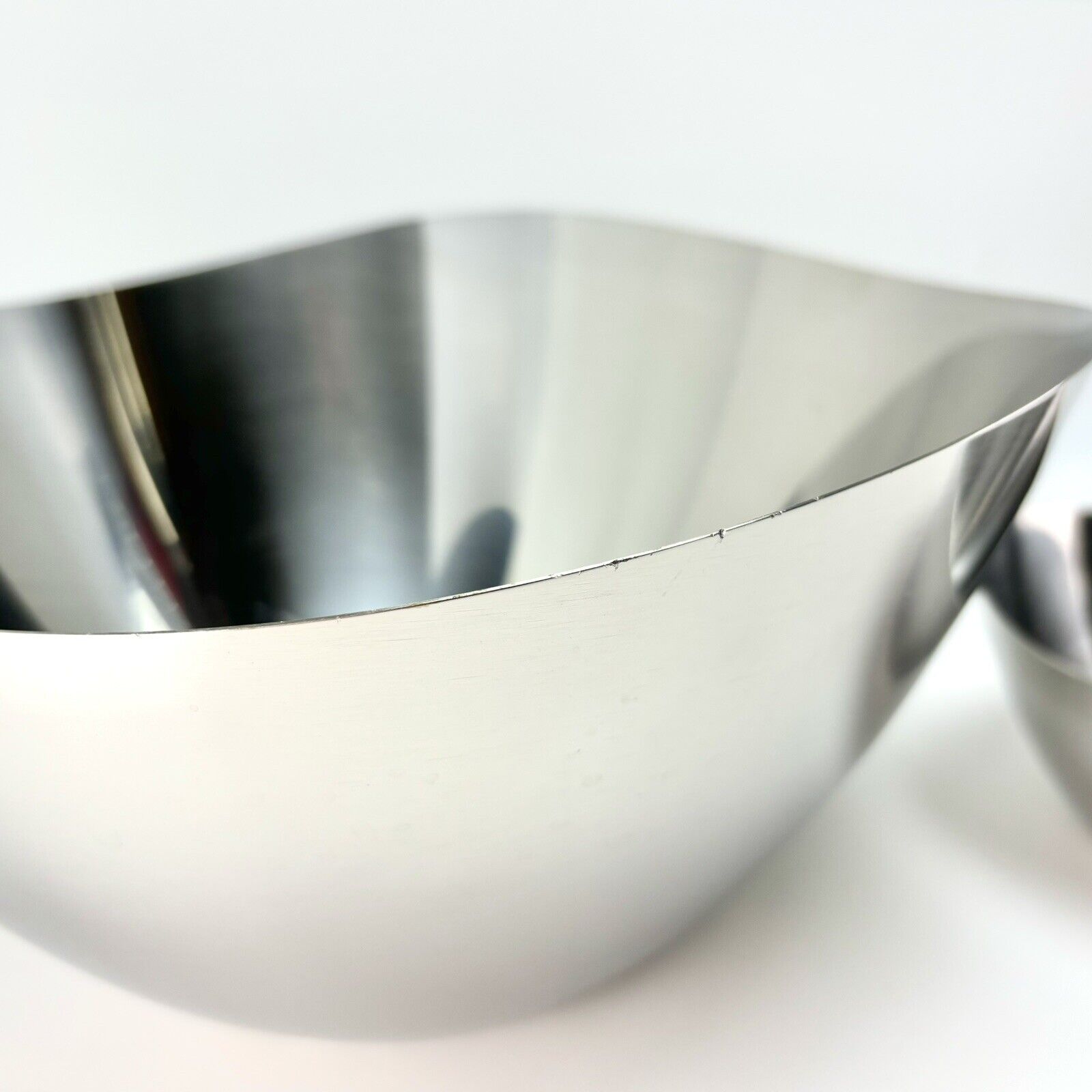 Vtg Danish MCM Set Stelton Snack Fruit Salad Serving Bowls Stainless Steel