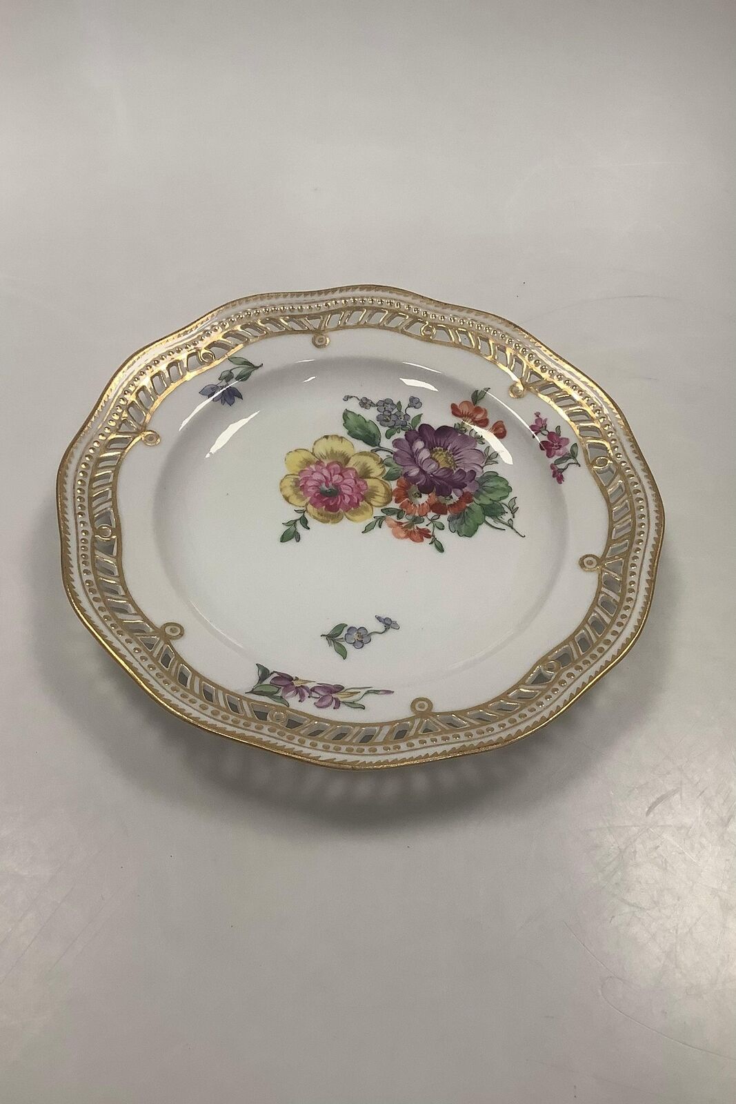 Set of 8 Royal Copenhagen Flora Danica Plates with Flowers No 213/3584