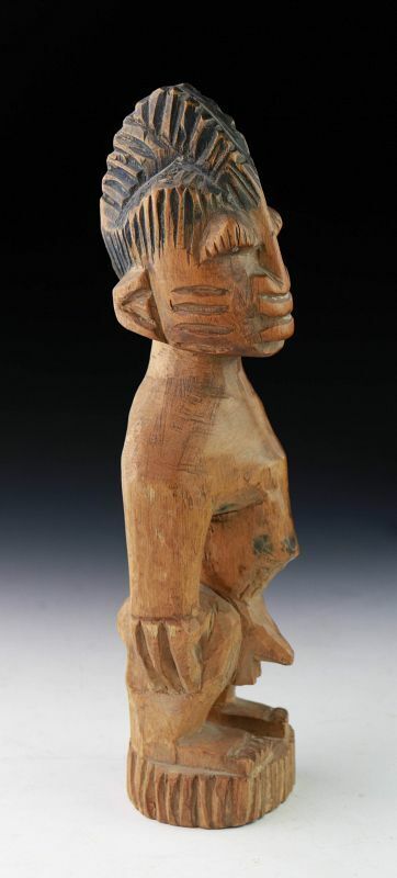 *SC* NIGERIA AFRICAN WOODEN FIGURE OF A MAN YORUBA PEOPLE 19TH CENT