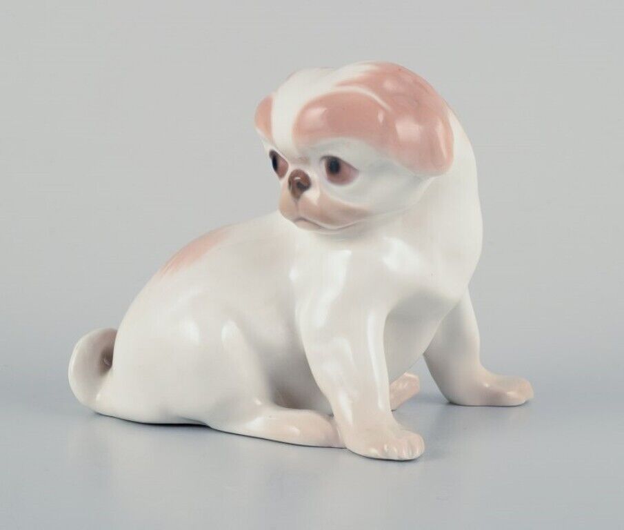 Dahl Jensen for Bing  Grøndahl porcelain figurine of a Pekingese puppy