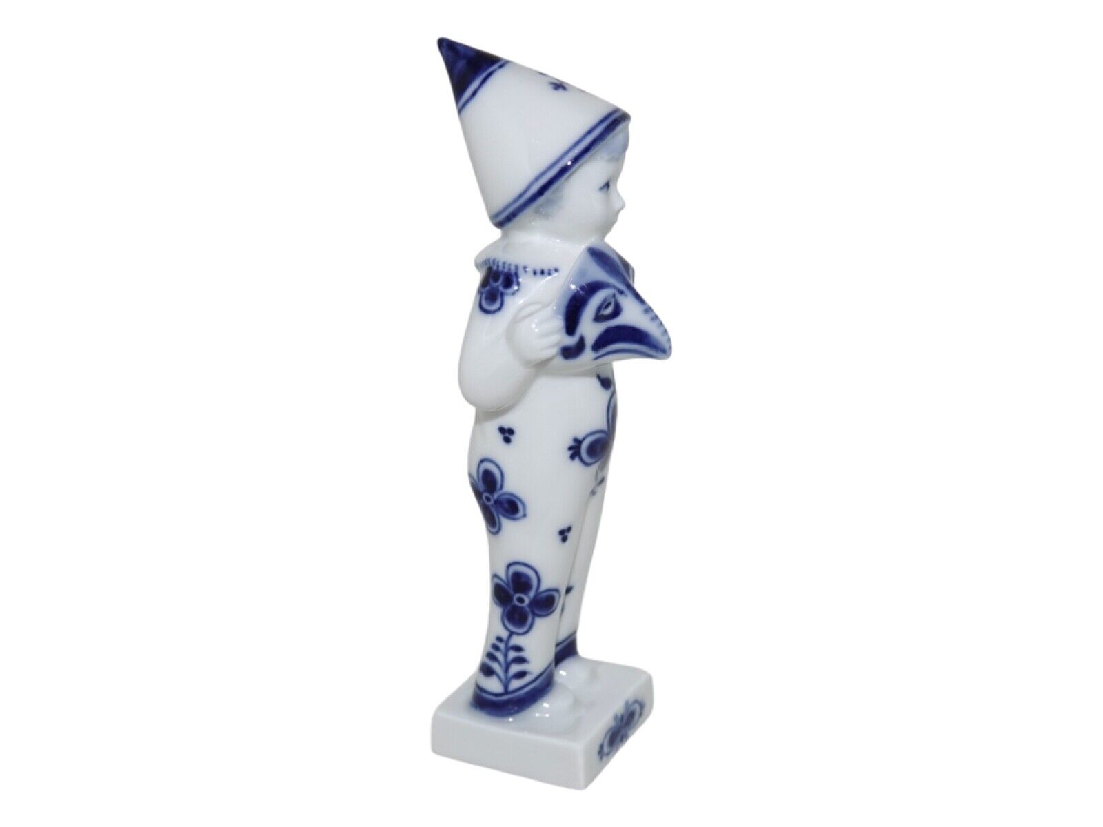 Royal Copenhagen Blue Fluted Plain Figurine boy holding a mask