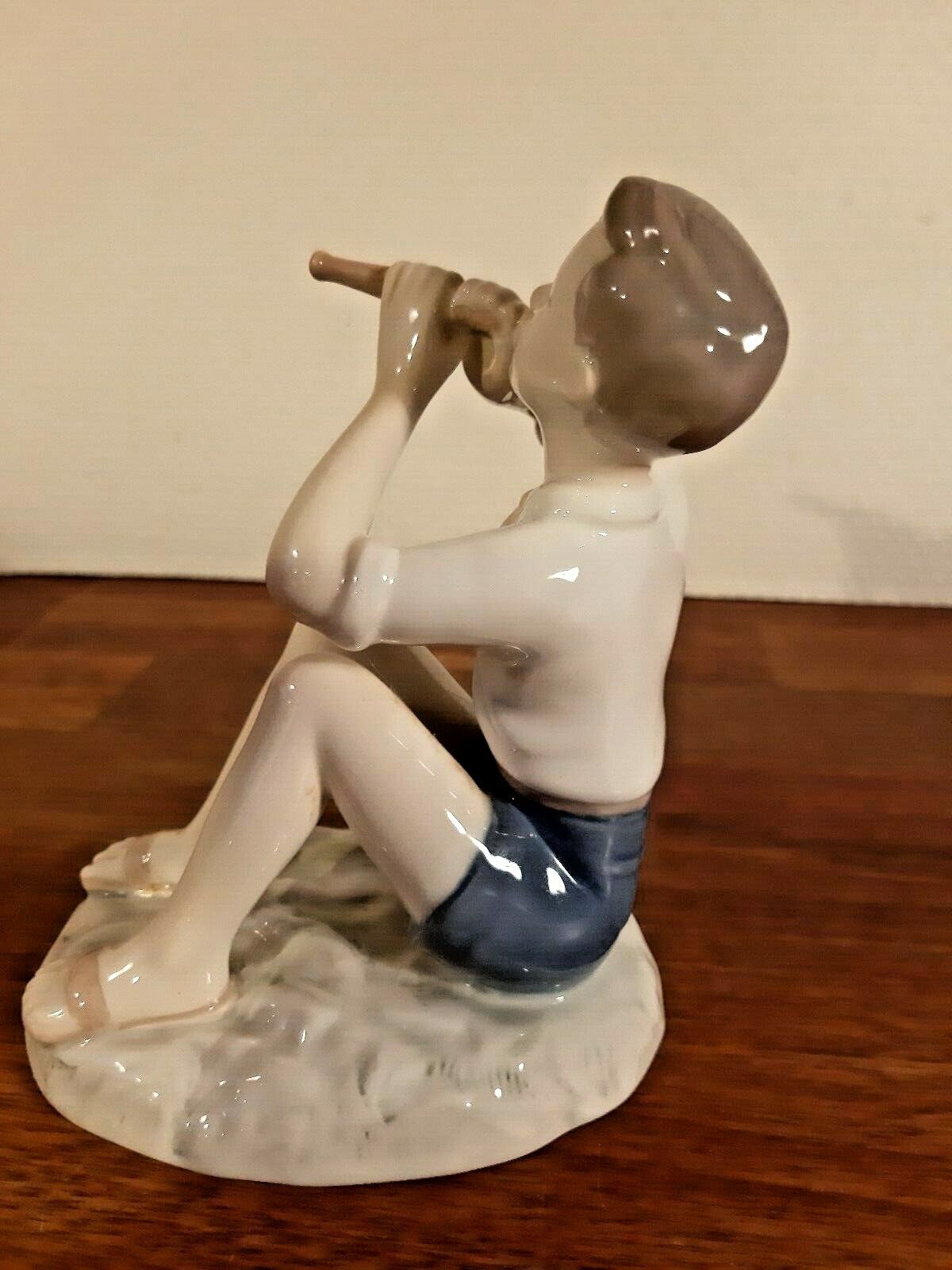 BOY playing Flute # 2344 Vita Thymann Bing & Grondahl Royal Copenhagen 1st