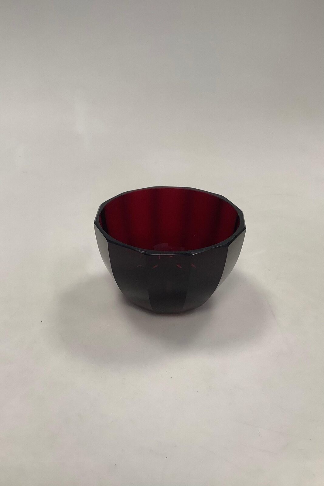 Ruby Red Glass Sugar Bowl Danish