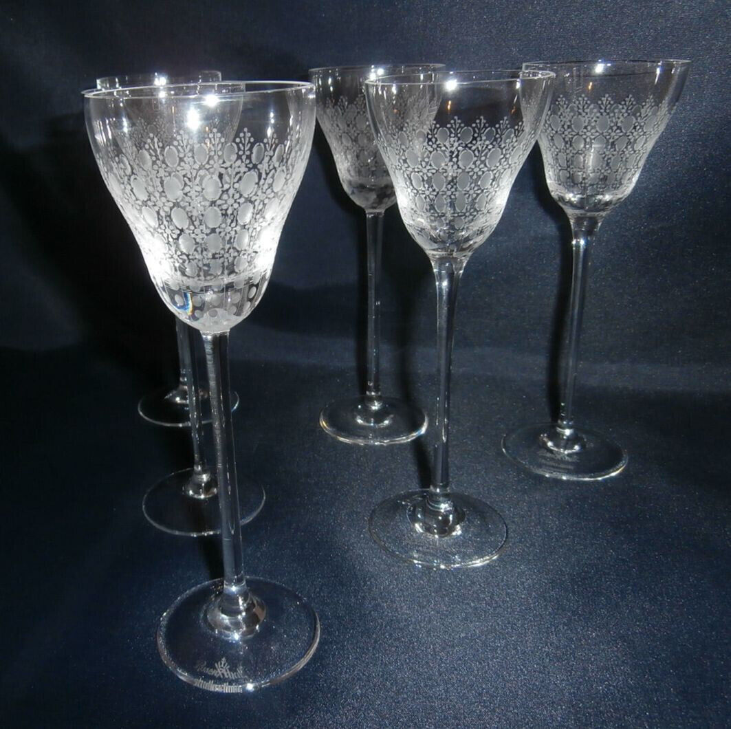 💥  Vintage Bjorn Wiinblad Rosenthal "6 Romance" Crystal cut liqueur stem glass