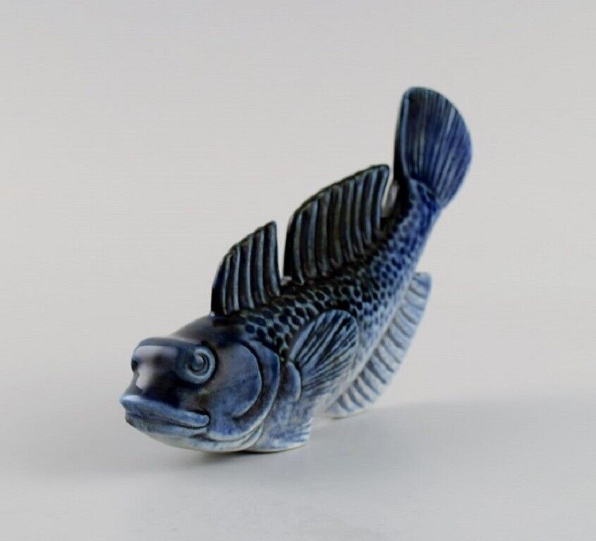 Sven Wejsfelt (1930-2009) for Gustavsberg Unique Stim fish in glazed ceramics