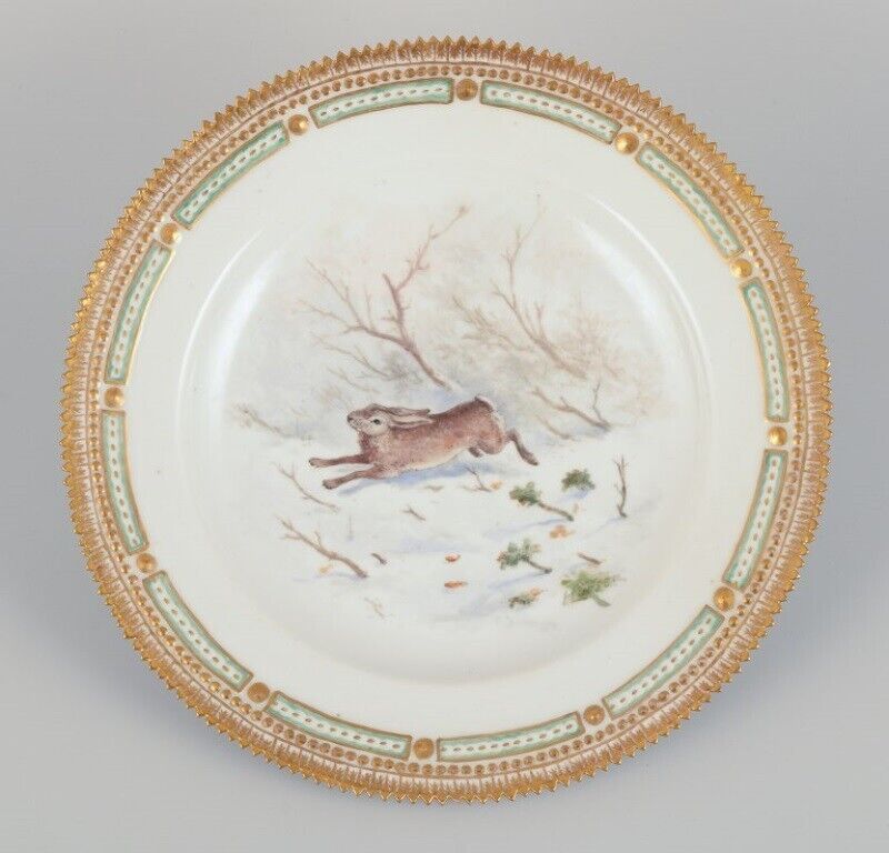 Royal Copenhagen Fauna Danica dinner plate with a motif of a hare 1927