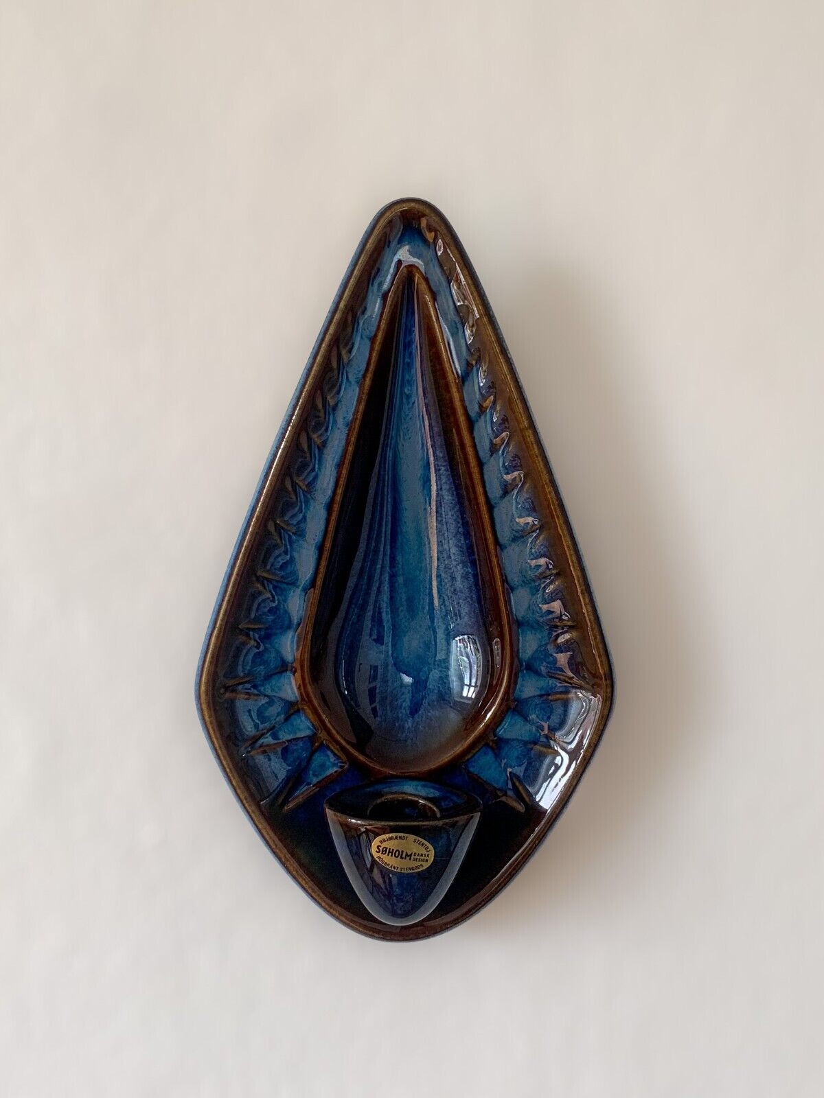 Vintage Wall Sconce by Einar Johansen for Søholm | 1964 Blue Series