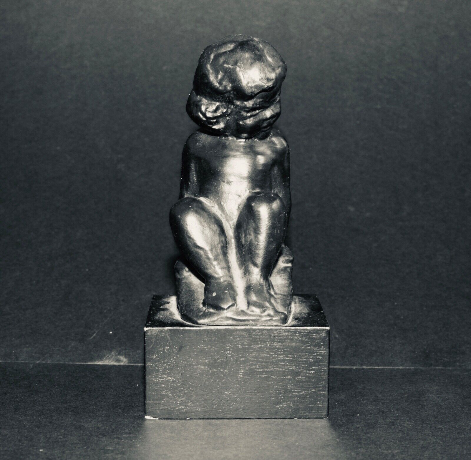 Carl Einar Borgström bronze on wooden stand