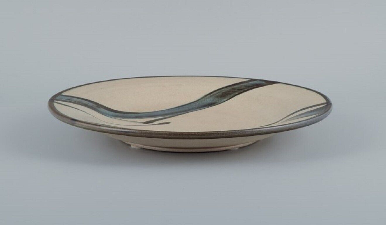 Kähler HAK Round dish in glazed stoneware in beautiful light and blue shades