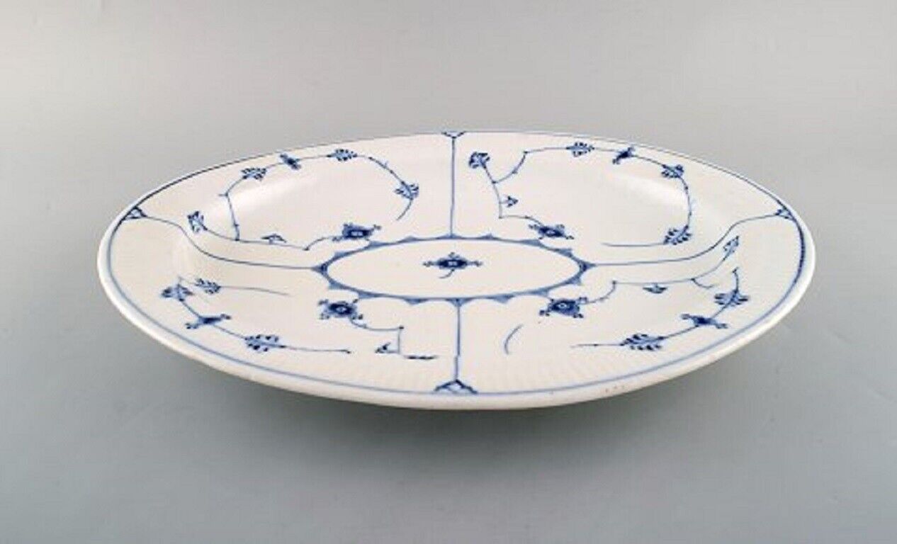 Royal Copenhagen Blue Fluted Plain serving dish in hand painted porcelain