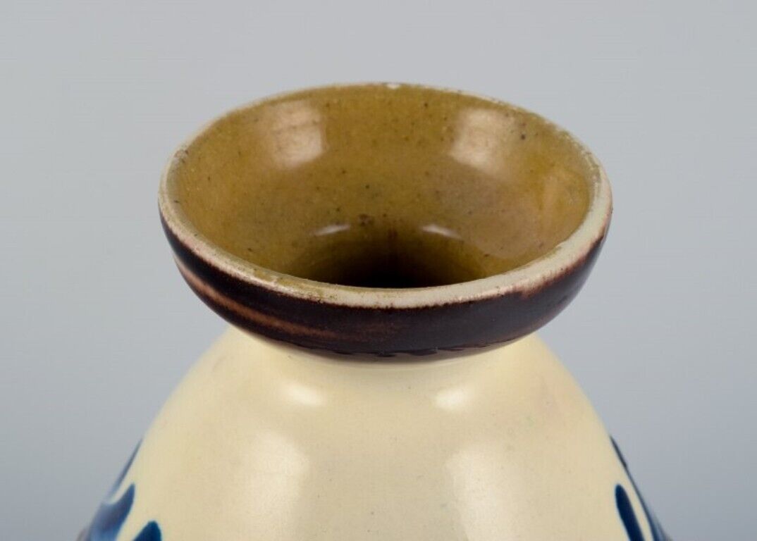 Kähler ceramic vase in cow horn decoration 1930/40s