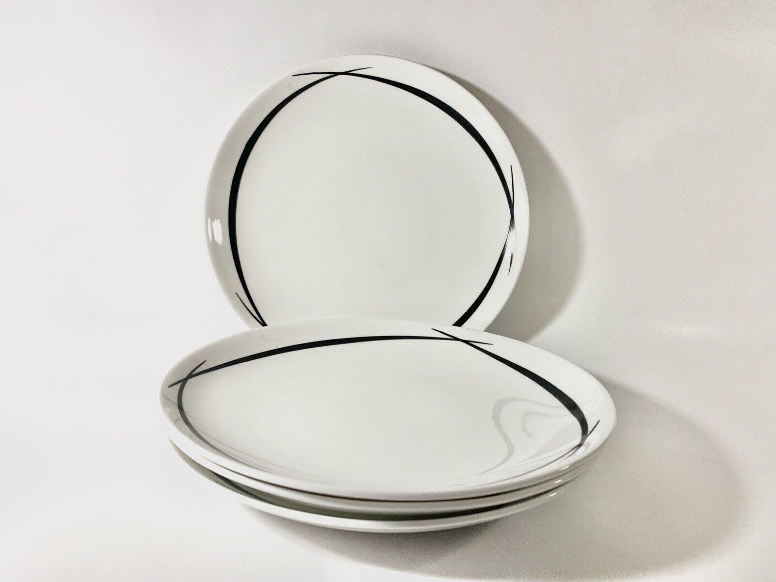 4x Gustavsberg Stig Lindberg Pencil Luncheon Plates Diameter 21 cm 83 inch