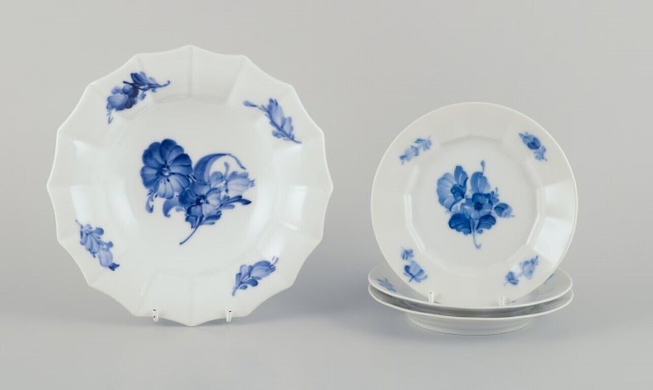 Royal Copenhagen Blue Flower Angular Three plates and one bowl