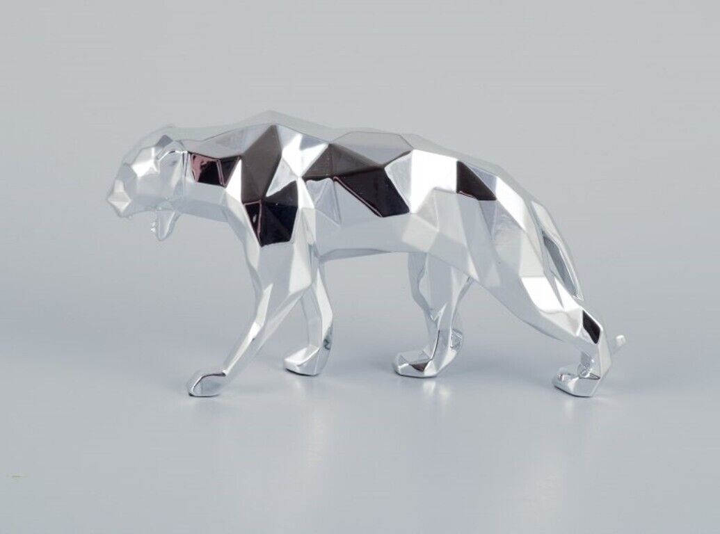 Richard Orlinski for Neamedia Icons Panther made of polished aluminum