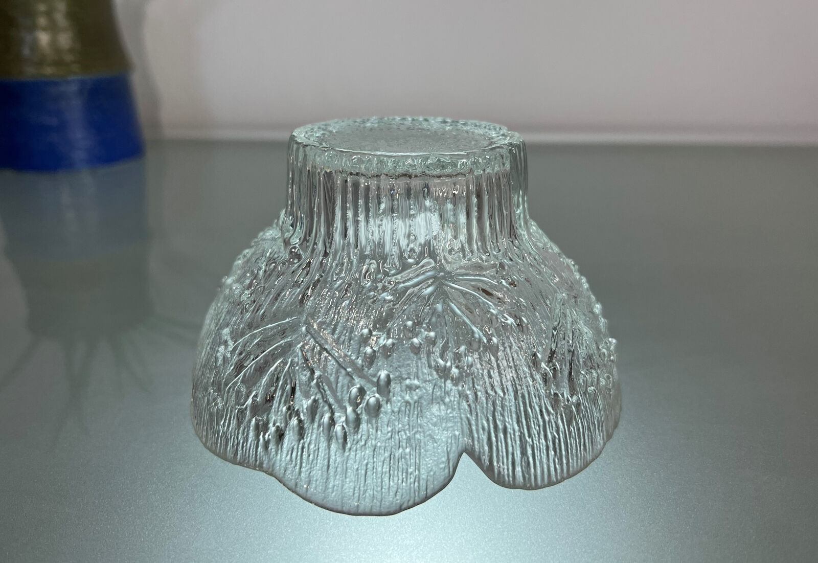 Mäntsälän Lasisepät Koiranputki (Cow Parsley) Crystal Candleholder by Pertti Ka