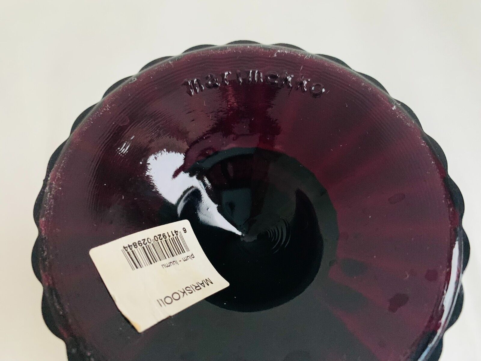 Marimekko Mariskoli Finland bowl Very RARE dark purple color Original label H15