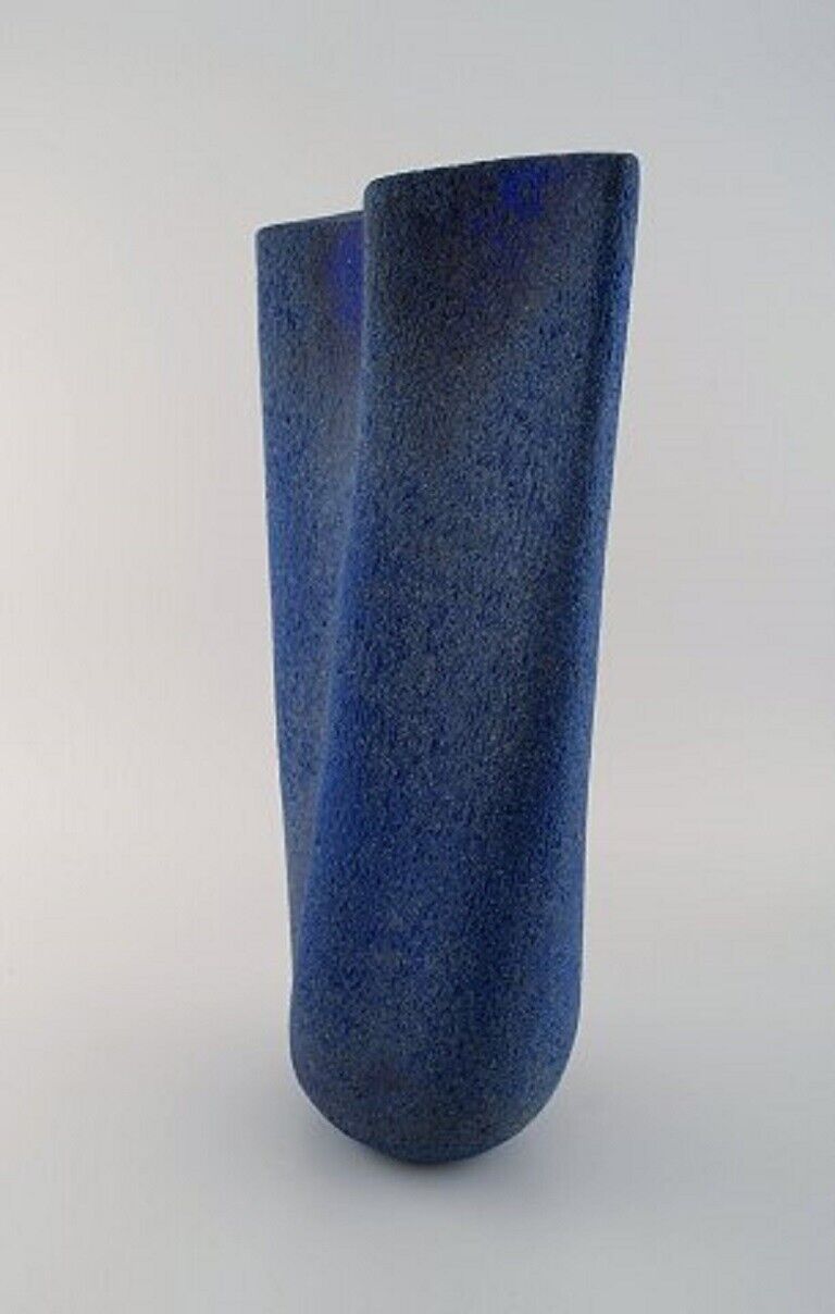 European studio ceramist Large floor vase in glazed stoneware Late 20th C