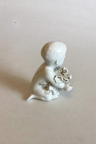 Bing  Grondahl Blanc de Chine Figurine of Child with seaweed No 2266