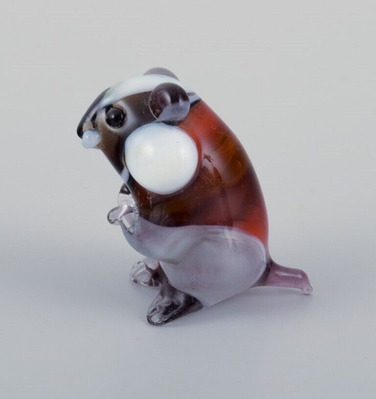 Murano Italy  Collection of four miniature glass rodent figurines