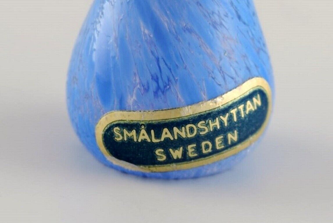 Smålandshyttan Sweden Seven mushrooms in mouth-blown art glass 1960/70s