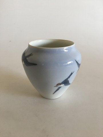 Early Bing & Grondahl Unique Vase with bird by Effie Hegermann-Lindencrone