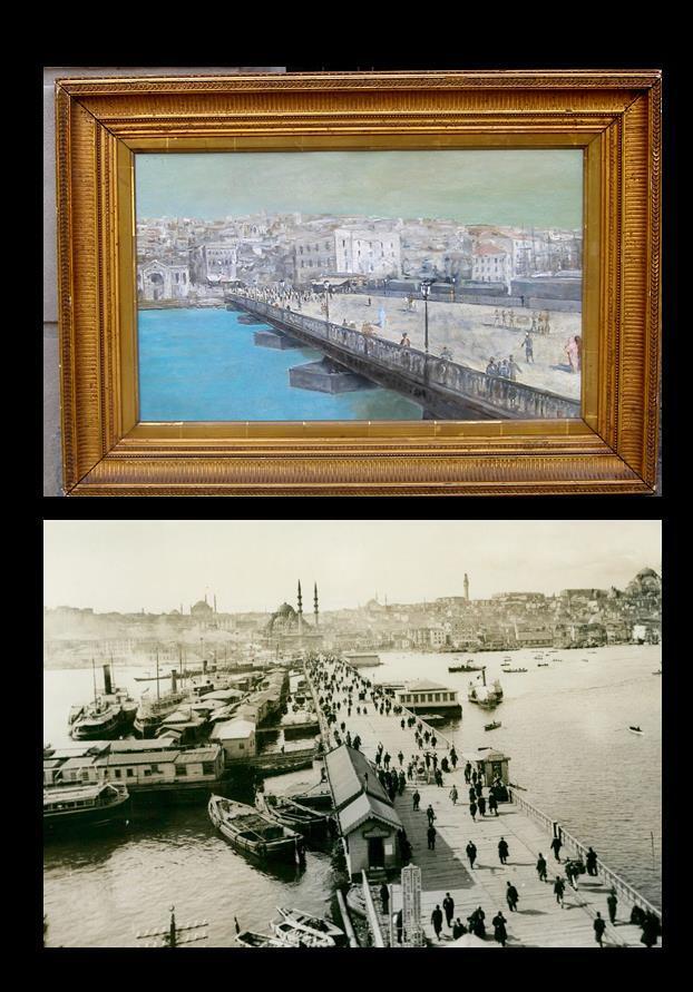 View over The Galata bridgeGolden Horn Istanbul Turkey 1890 Must see!