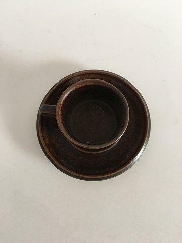 Arabia Stoneware Ruska Espresso Cup and Saucer