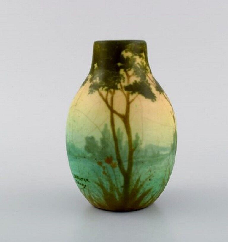 Amalric Walter (1870-1959) for Nancy Rare vase in glazed ceramics1890's